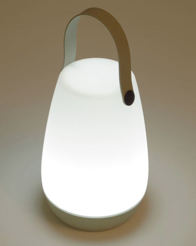 Lámpara De Mesa (Gris) Para Exterior Con Asa De Plástico
