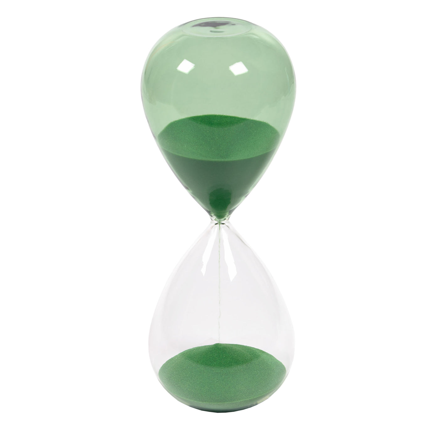 Reloj De Arena Decorativo (Verde)  De Vidrio