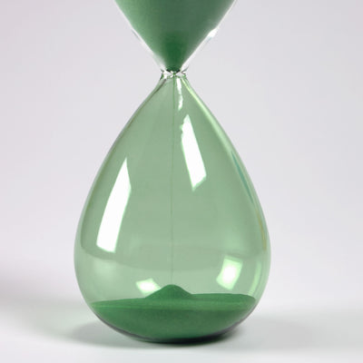 Reloj De Arena Decorativo (Verde)  De Vidrio