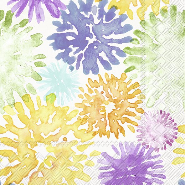 Set De 20 Servilletas De Cocktail (Coral Colores) De Papel