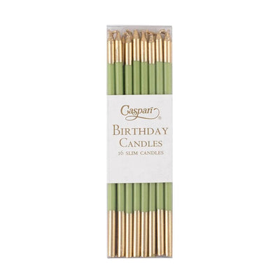 Set de 16 Velas Doradas/Verdes De Cera