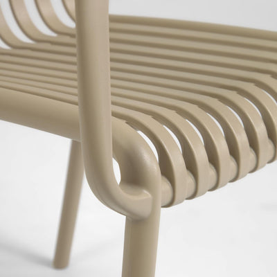 Silla para exterior (beige) estructura de pvc