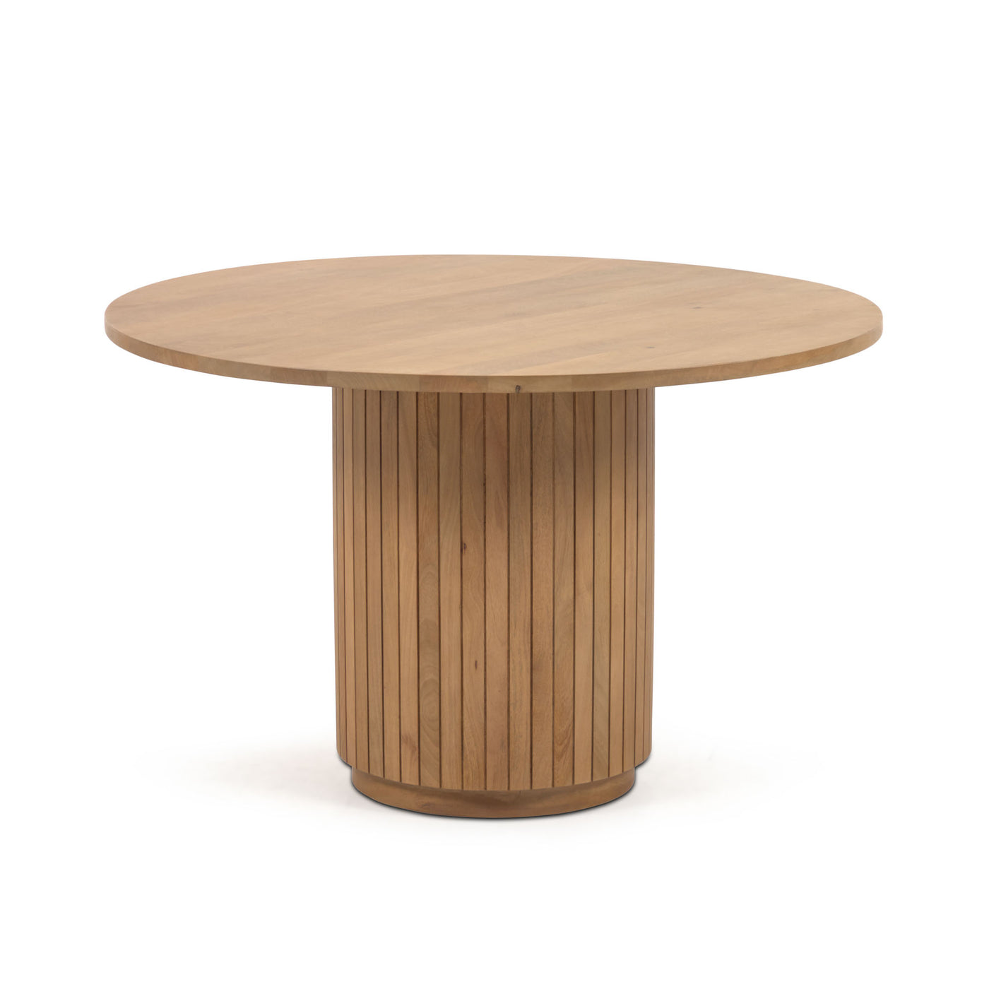 Mesa de comedor redonda (natural) de madera