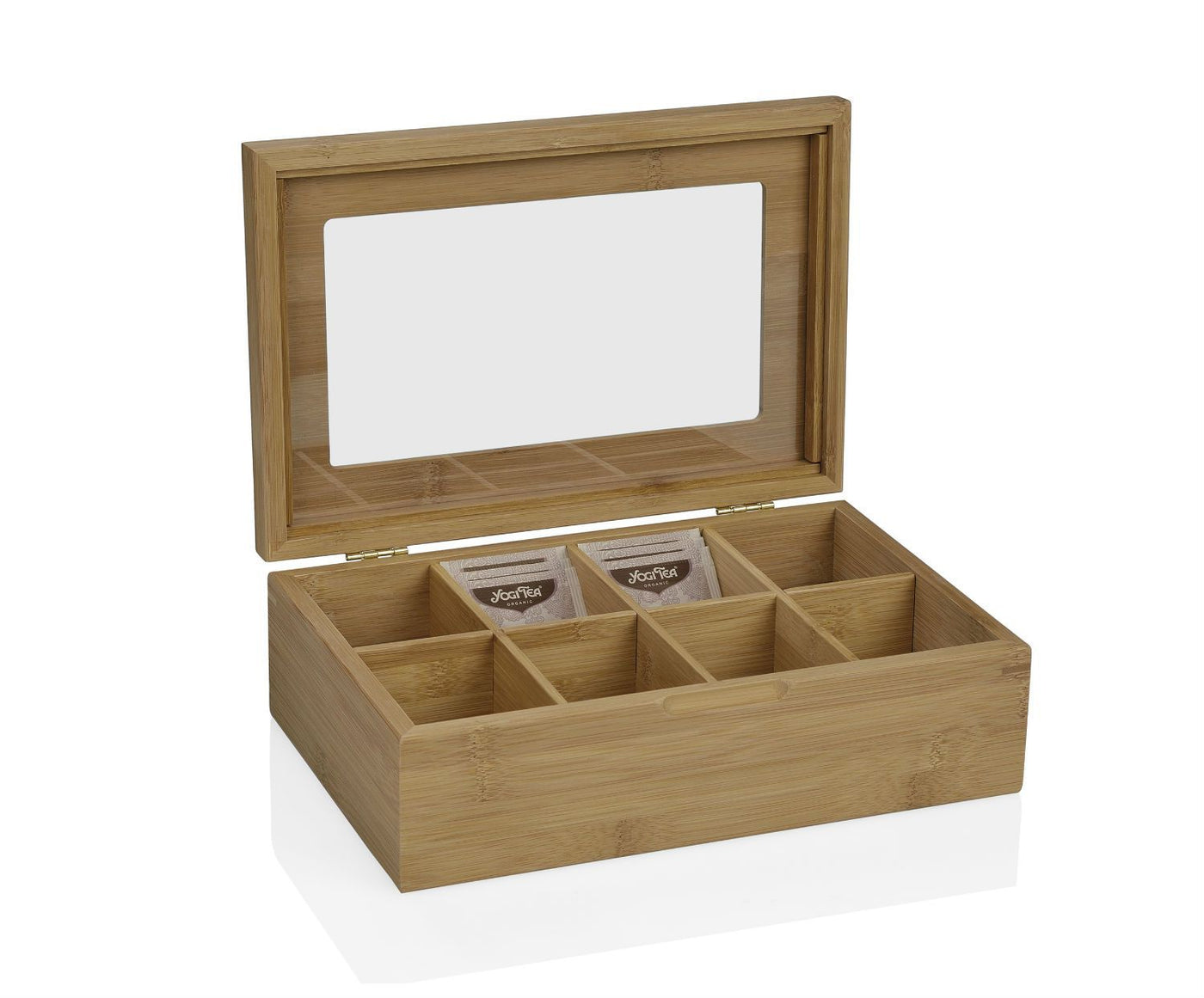 handrong Caja organizadora de madera para té, caja de almacenamiento de té  de madera, soporte rústico para bolsas de té, contenedor de almacenamiento