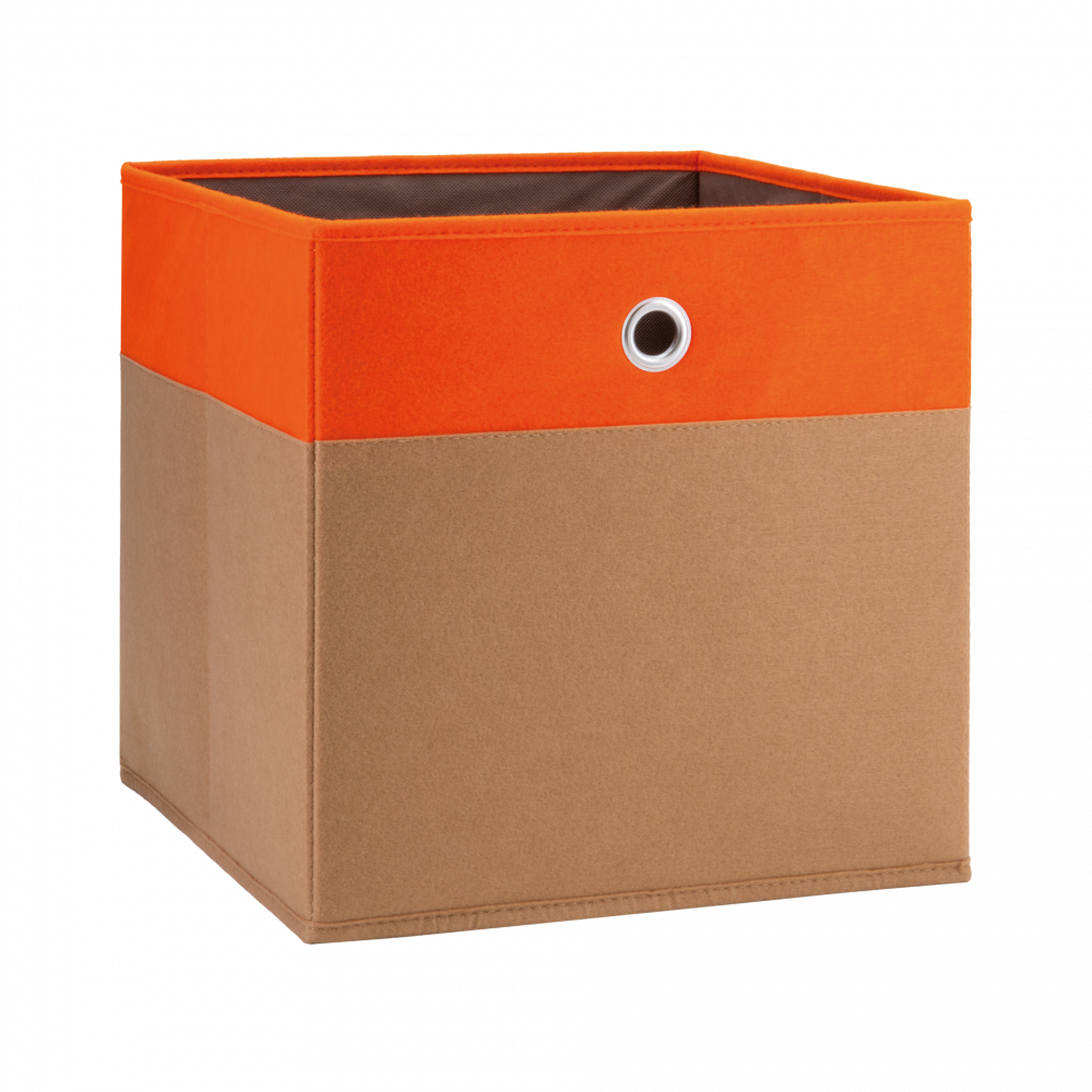 Caja Organizadora (Gris / Naranja) De Poliéster