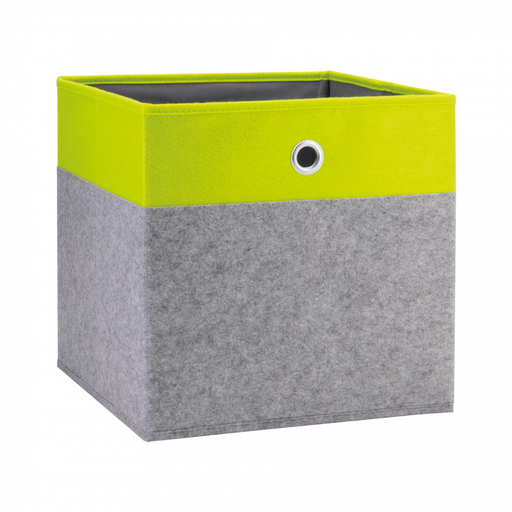Caja Organizadora (Gris / Verde) De Poliéster