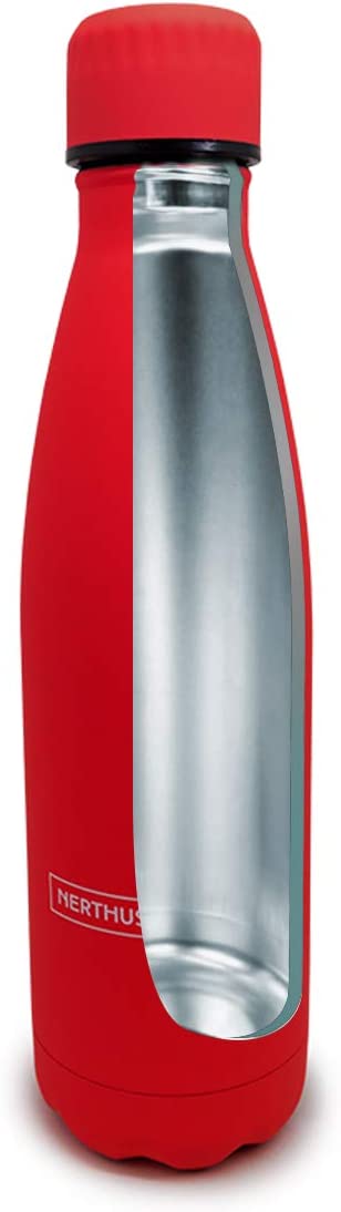 Botella De Doble Pared 500 Ml (Roja) De Metal