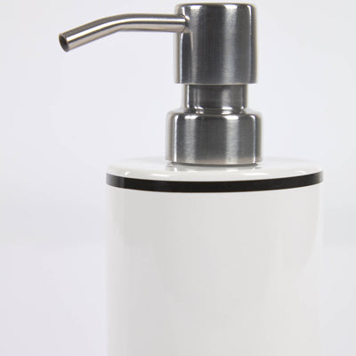 Dispensador de jabón líquido (blanco) de cerámica