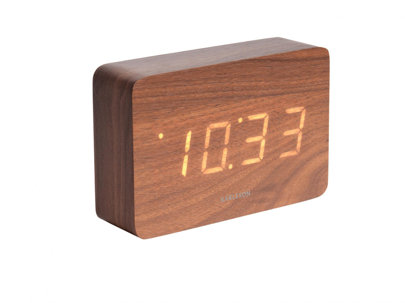 Reloj Despertador Led (Inc Usb) Diseño Acabado De Madera