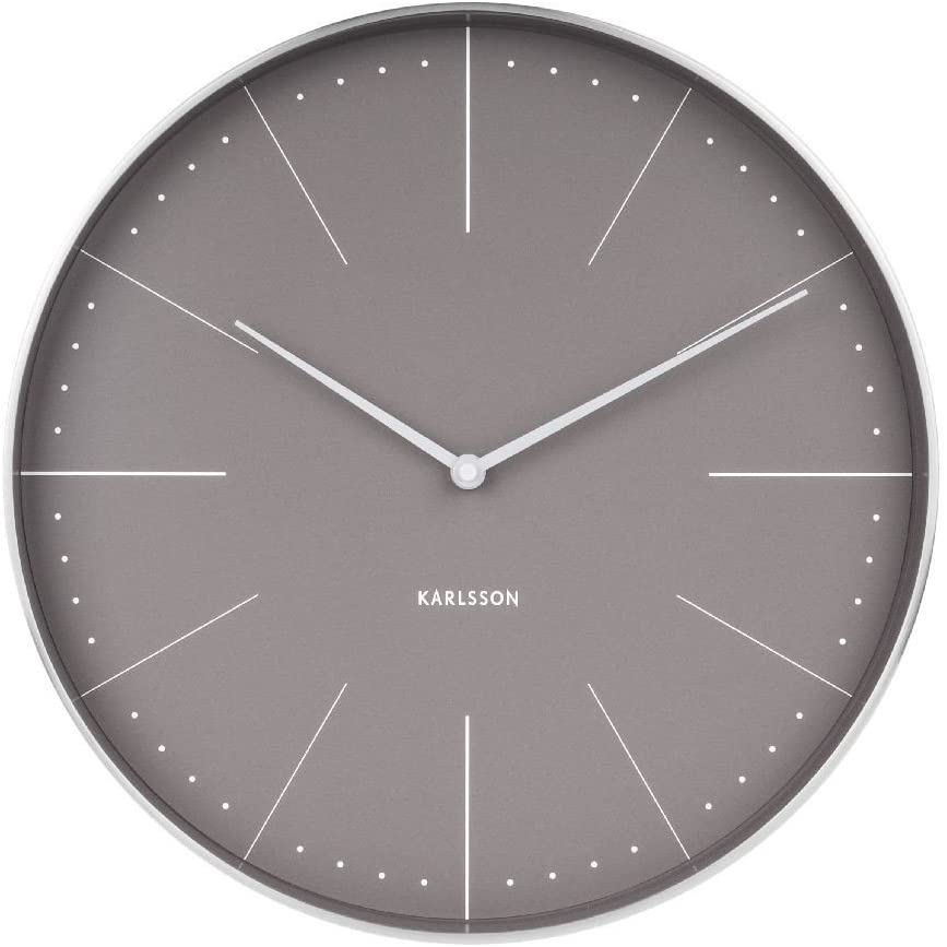 Reloj Redondo Decorativo (Gris) De Plástico