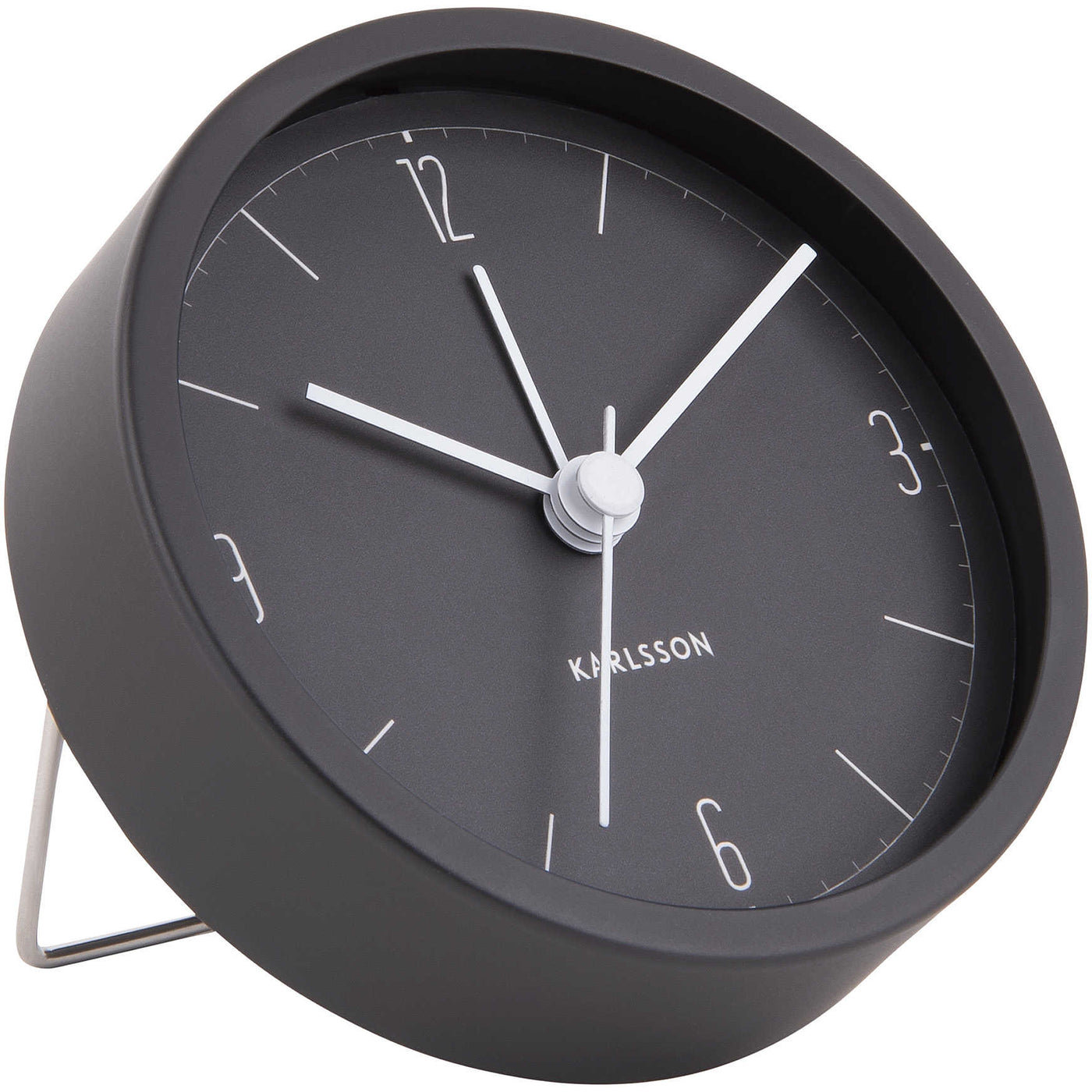 Reloj Despertador Redondo (Negro) De Metal