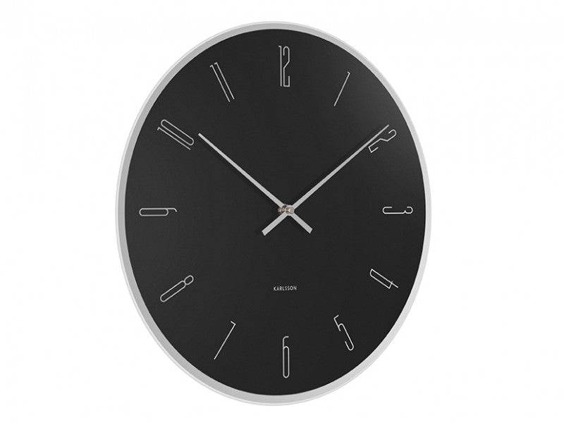 Reloj De Pared (Negro) De Vidrio