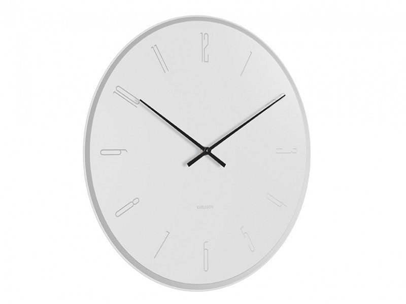 Reloj De Pared (Blanco) De Vidrio