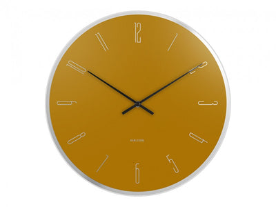 Reloj De Pared (Amarillo) De Vidrio