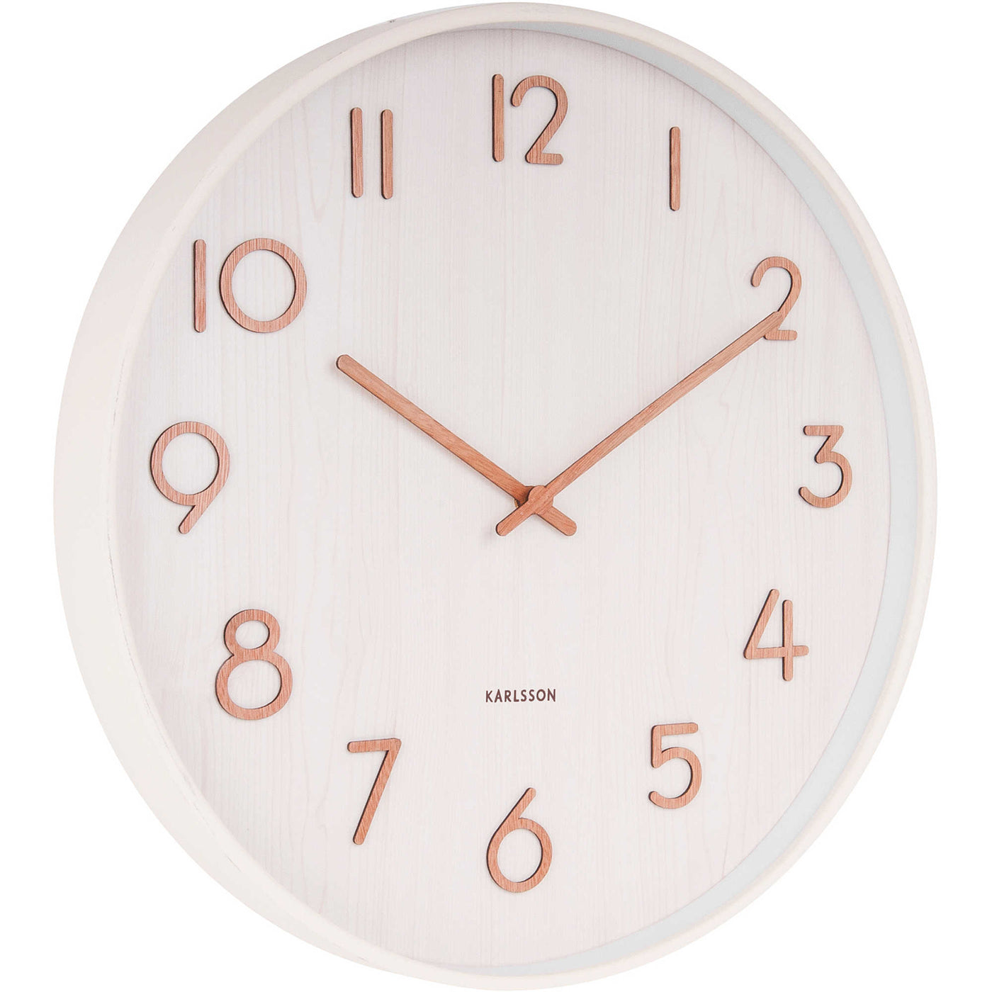Reloj De Pared Redondo (Blanco) De Madera