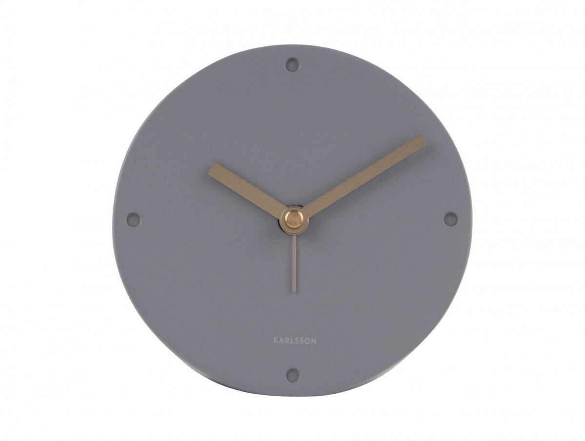 Reloj Decorativo De Mesa (Gris Oscuro) De Plástico