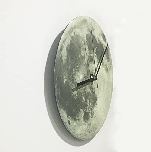 Reloj De Pared Decortativo (Luna) De Plástico