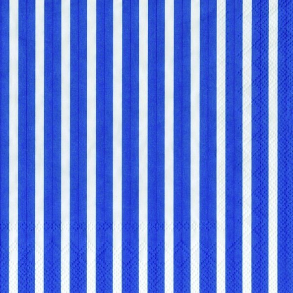 Set de 20 Servilletas (Líneas Azules) 33 Cm De Papel