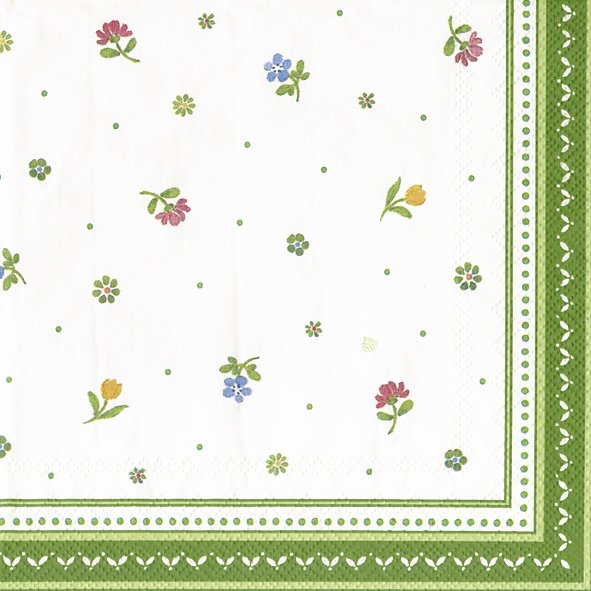 Set De 20 Servilletas (Pequeñas Flores Colores) De Papel