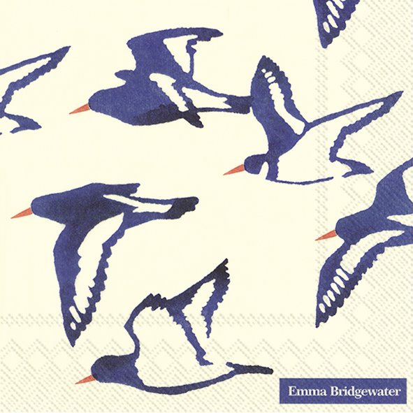 Set De 20 Servilletas (Aves Azules) De Papel