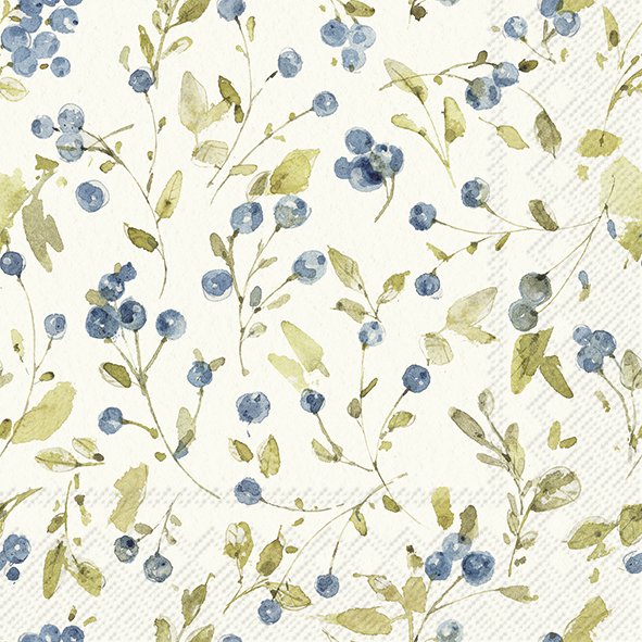 Set De 20 Servilletas (Planta Azul Y Verde) De Papel