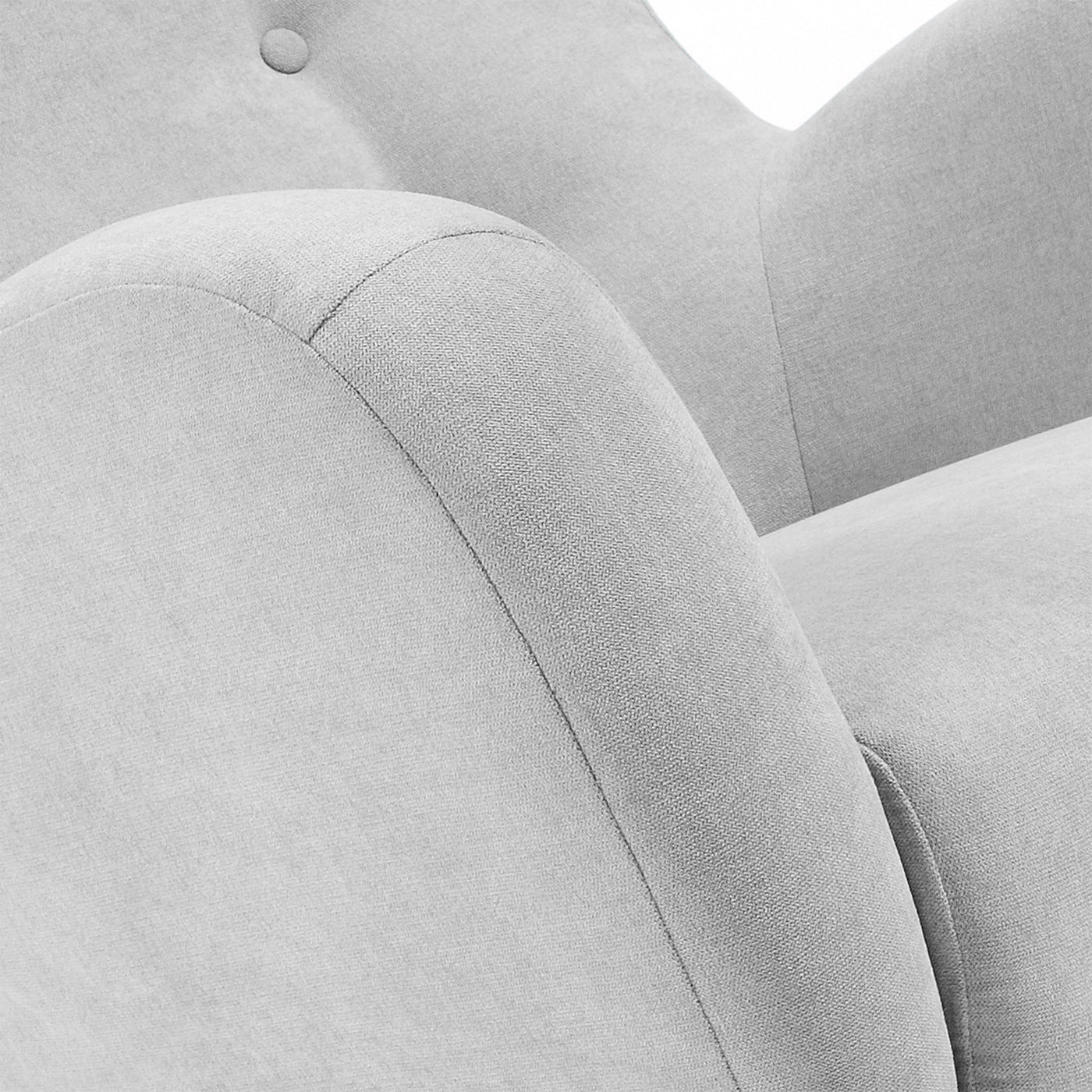 Sillón Tapizado (Gris Claro) Patas De Madera