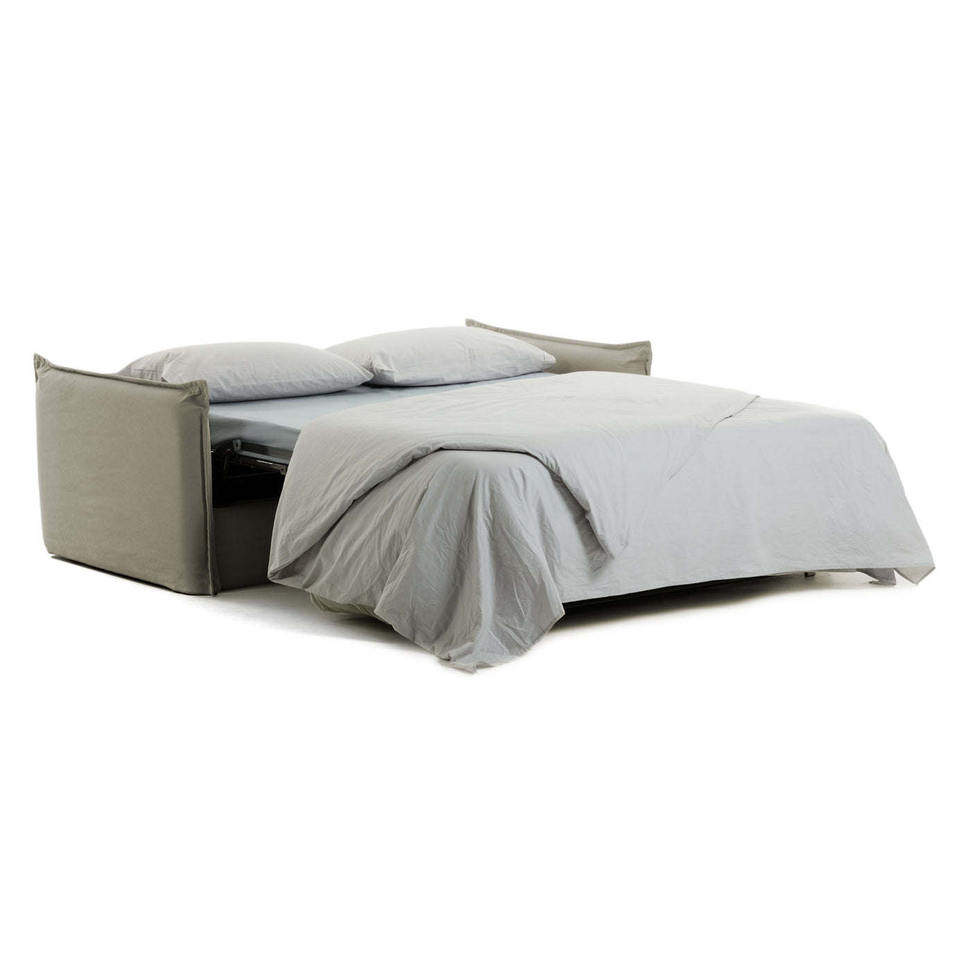 Sofá Cama Tapizado (Beige ) Estructura De Metal