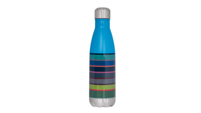 Botella Con Tapa Para Agua - 500 Ml - Diseño Rayas De Acero