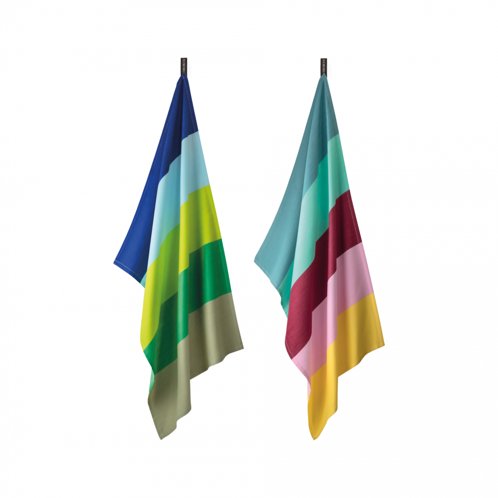 Set de 2 Juegos De Secadores (Rayas Multicolores) De Algodón