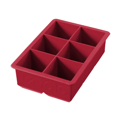 Moldes Para 6 Cubos De Hielo (Rojo) De Silicona