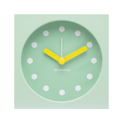 Reloj Despertador De Mesa (Verde Agua) De Plástico