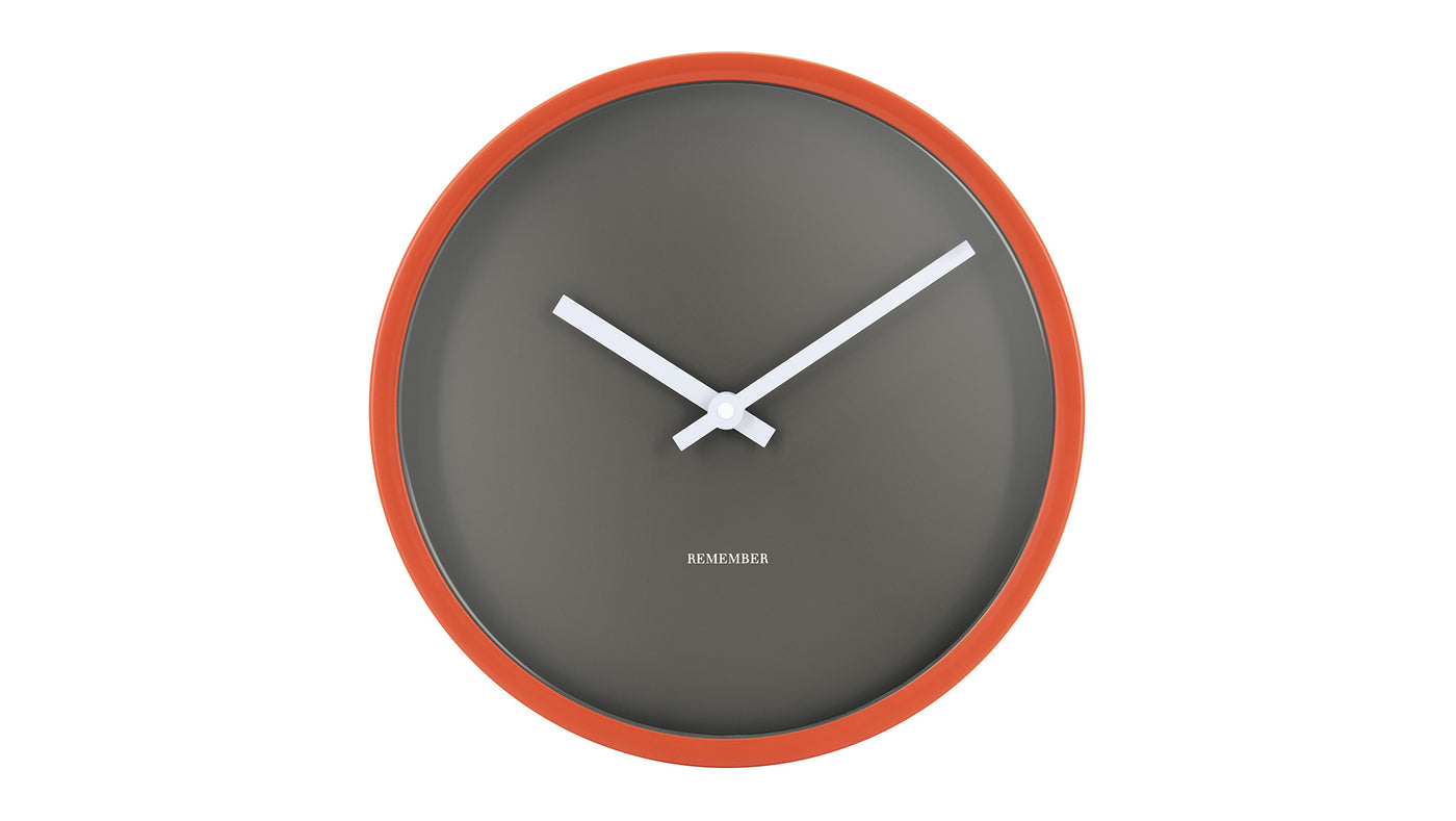 Reloj De Pared (Naranja) De Plástico y Aluminio